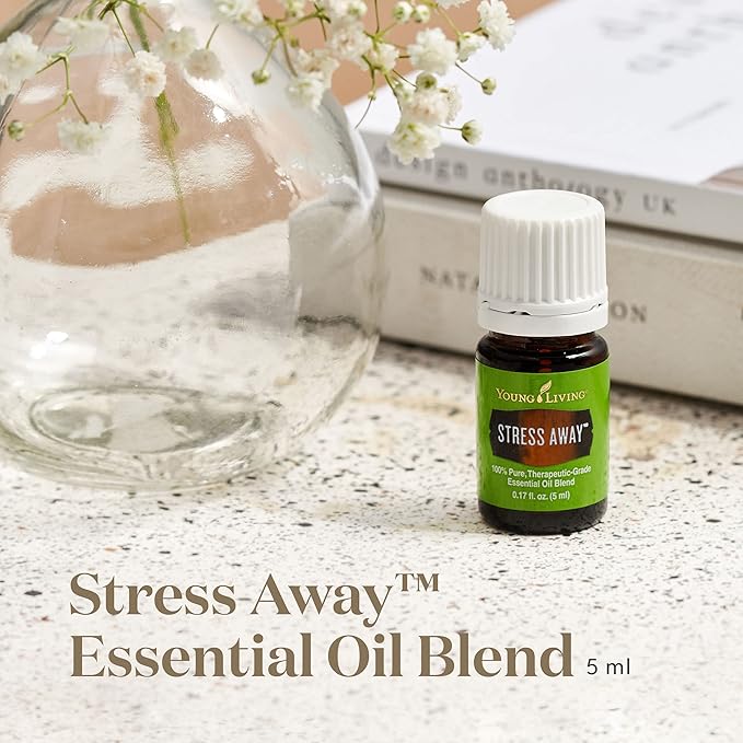 Young Living Stress Away Essential Oil Blend – 100% Pure, Vanilla-Lime Aroma, Diffuser & Topical Use, 5ml