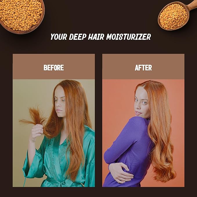 Hair Treatment - Fenugreek Restorative Deep Conditioning Mask for Men & Women - Nourishing, Hydrating & Moisturizing - Best Hair Growth & Ayurvedic Hair Care for Dry & Damaged Hair - 6.7 oz