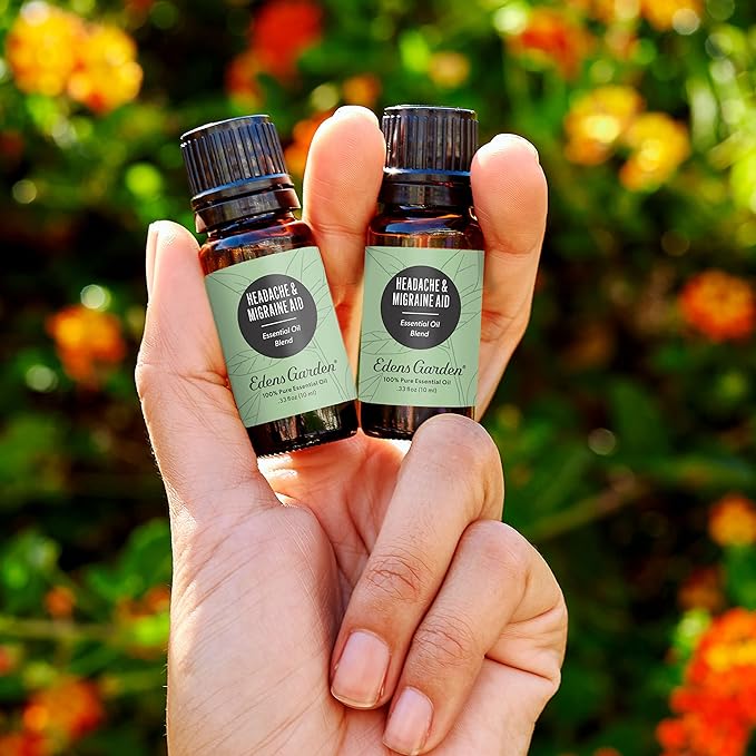 Edens Garden Headache & Migraine Aid Essential Oil Blend- 100% Pure Premium Grade, Undiluted, Natural, Therapeutic, Aromatherapy, The Best for Skin, Humidifiers, Face 30 ml (1 fl oz)