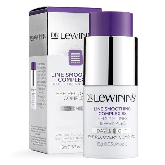 Dr. Lewinn's | Line Smoothing Complex S8 | Eye Recovery Complex | Reduce Lines & Wrinkles | Reduce Expression Lines | Target Dark Circles | 15g
