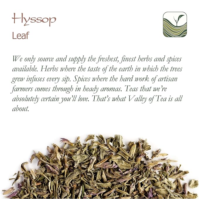 Hysop Leaf Organic Herbal Tea - Perfect For Elevating Dishes - Hyssop Organic Hyssops Hyssop Herb Dried Hyssop Herb Tea Organic Hyssop Herb Hisop Herb