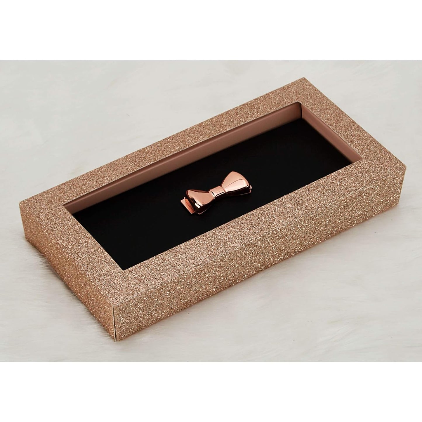 Rose Gold Bownot 14pcs Makeup Gift Set Kit Palette Train Case Eyeshadow With Mirror - Vmp1417