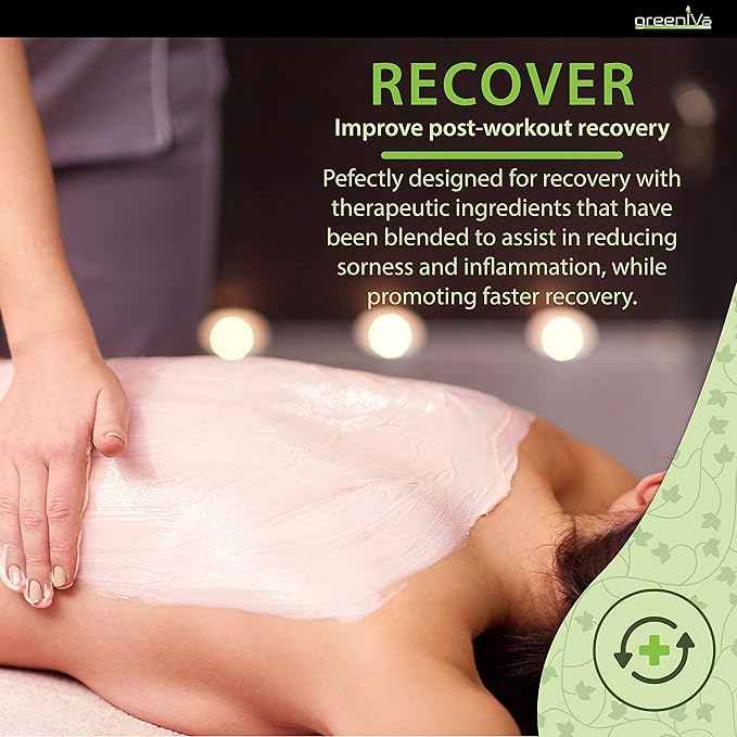 GreenIVe Hot Cream Massage Lotion Hot & Cold Sensation for Joints and Muscles and Skin Tightning Wraps (8oz Jar)