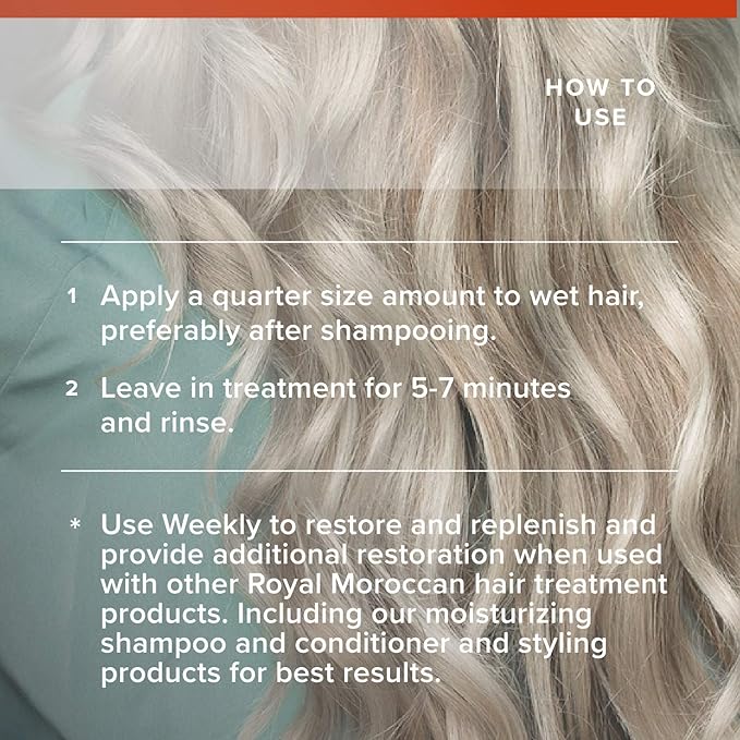 Hair Mask Treatment for Dry Hair - Moisturizing, Repairs, Restores Strength 250 ml / 8.45 fl.oz, Argan Oil for Color Treated, Frizzy Hair