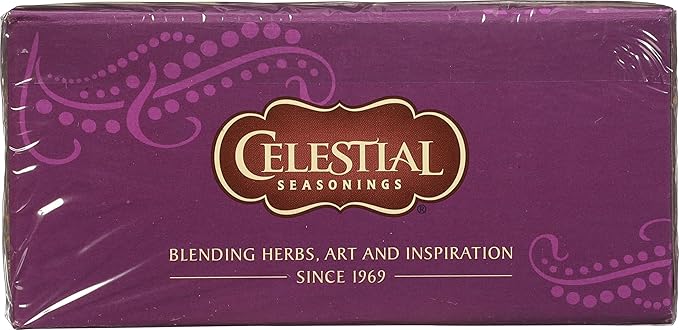 Celestial Seasonings Wild Berry Zinger Herbal Tea, Caffeine Free, 20 Tea Bags Box (Pack of 3)