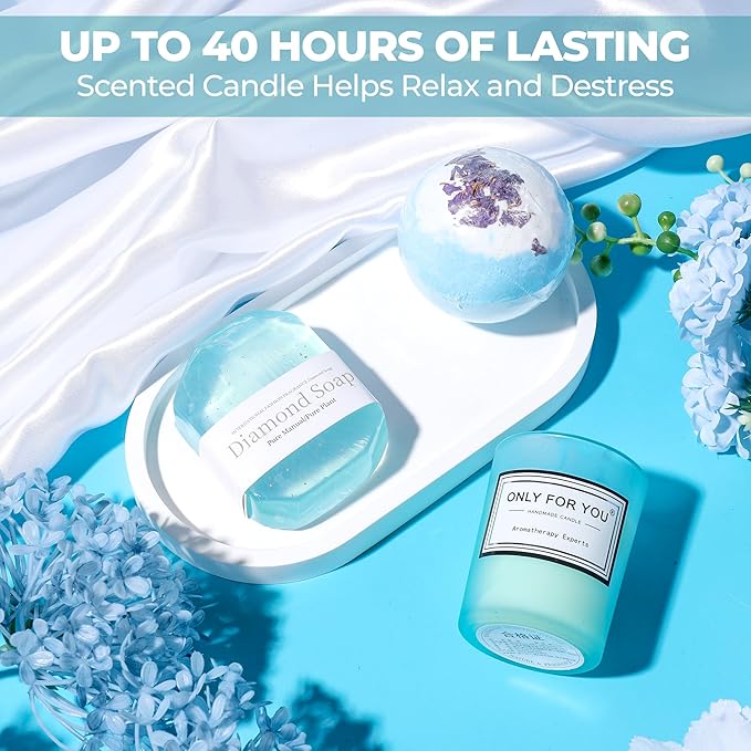 Birthday Gifts For Women, Self Care Gifts For Women - Jade Roller, 10 in 1 Spa Basket Care Package, Get Well Soon Gifts w/ Plush Blanket, Relaxing Spa Gift Basket, Birthday Gift Basket For Mom Wife