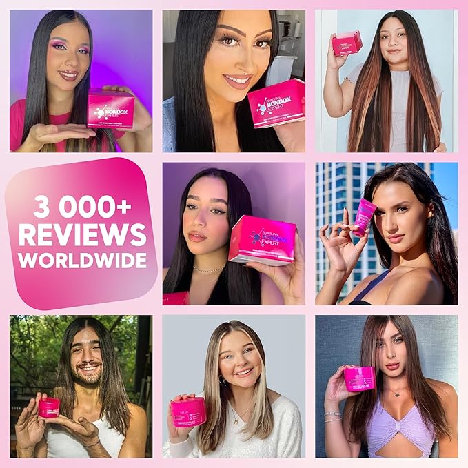 HAIR MASK FOR DAMAGED HAIR BRAZILIAN BONDOX TREATMENT 2.82oz Thermal Activated Mask for Dry Frizzy Hair | Formaldehyde Free Cruelty Free,Results for up to 1-3 months, Almond Hair Oil,Collagen seaweed
