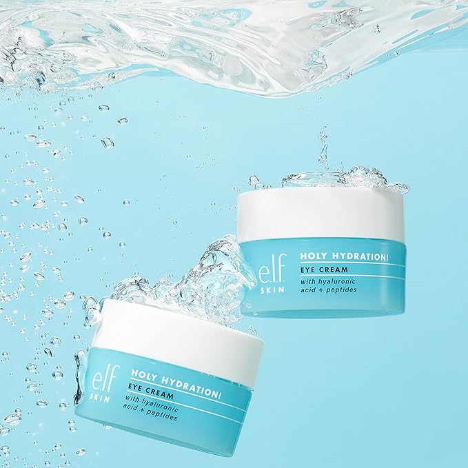 e.l.f. SKIN Holy Hydration! Eye Cream, Rich Hydrating Eye Cream For Minimizing Dark Circles, Infused With Hyaluronic Acid, Vegan & Cruelty-free