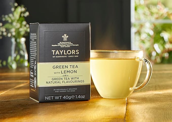 Taylors of Harrogate Green Tea with Lemon, 20 Count (Pack of 6)