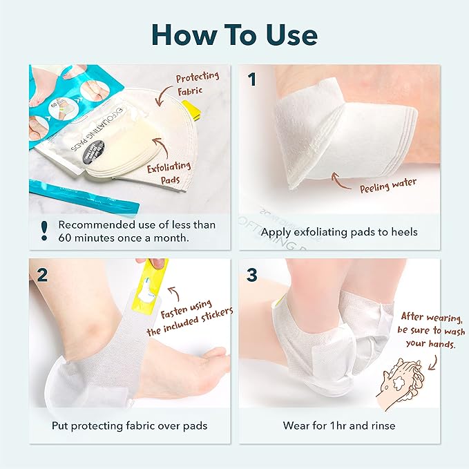 Purederm Exfoliating Heel Mask (1 Pair) – Heel Peeling Masks Gently Remove calluses from Your Heel