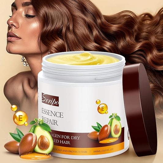 Karsell Collagen Hair Mask for Deep Conditioning, Keratin Hair Treatment with 4 Hydrolyzed Proteins, Moroccan & Avocado Oils Conditioner for Nourish, Calendula Gentian Extracts Care Dry & Damaged Hair