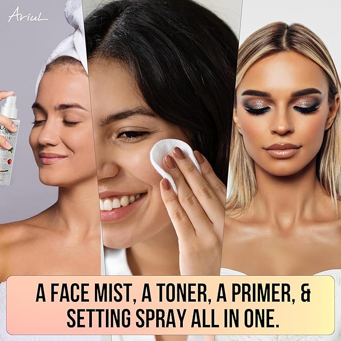 Ariul 7 Days Vitamin Mist - 4 in 1 Hydrating Face Mist, Makeup Setting Spray & Facial Toner, Perfect Makeup Finish Spray for Dewy Look, Suitable for All Skin Types (5.07 Fl.Oz) (Pack of 2)