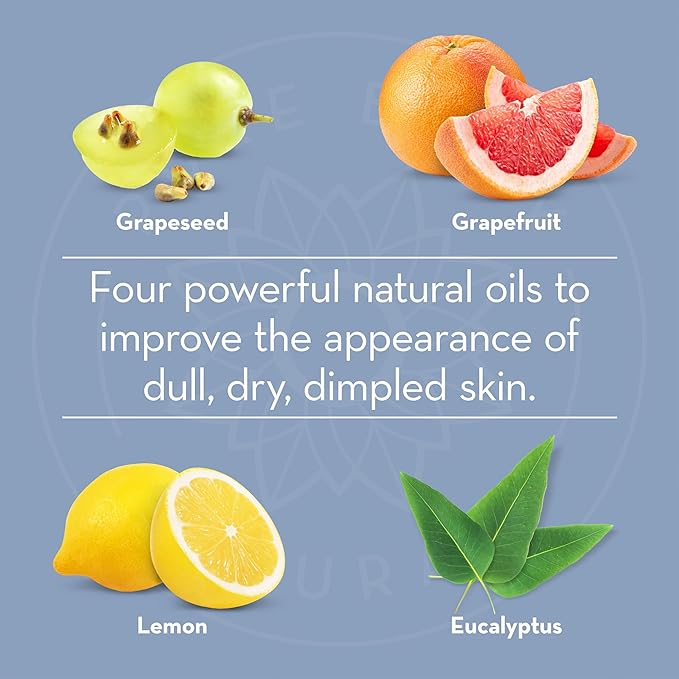 Pure Body Naturals Anti Cellulite Massage Oil, 8 fl oz | 100% Natural Cellulite Remover Oil for Thighs and Butt Firming | Chemical Free Body Oil for Skin Tightening and to Reduce Stretch Marks