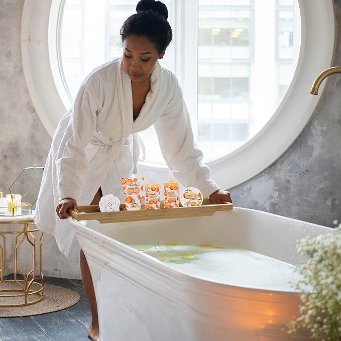 Draizee Mothers Day Gifts for Mom - Spa Gift Baskets for Women - 8 Pcs Luxury Citrus Scented Heel Shoe Design Bath and Body Spa Set - Self Care Package for Women, Present for Mom-Body Care Set for Her