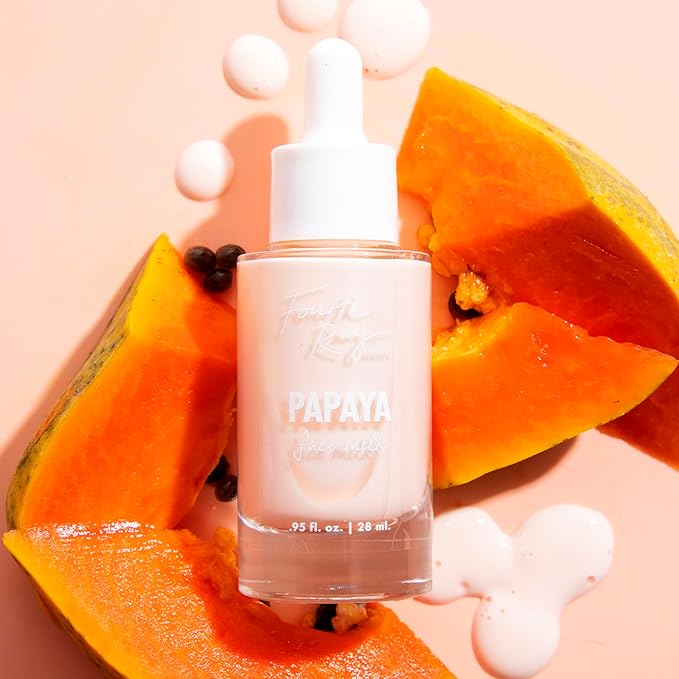 ColourPop Fourth Ray Beauty Papaya Face Milk - Moisturizing Face Serum Infused with Papaya Enzymes, Papaya Oil & White Tea - Conditions Skin for a Healthier-Looking Complexion (0.95 oz)