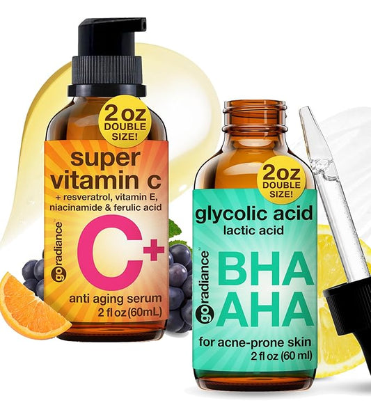 Super Vitamin Serum C 2OZ + Glycolic Acid Serum 2OZ