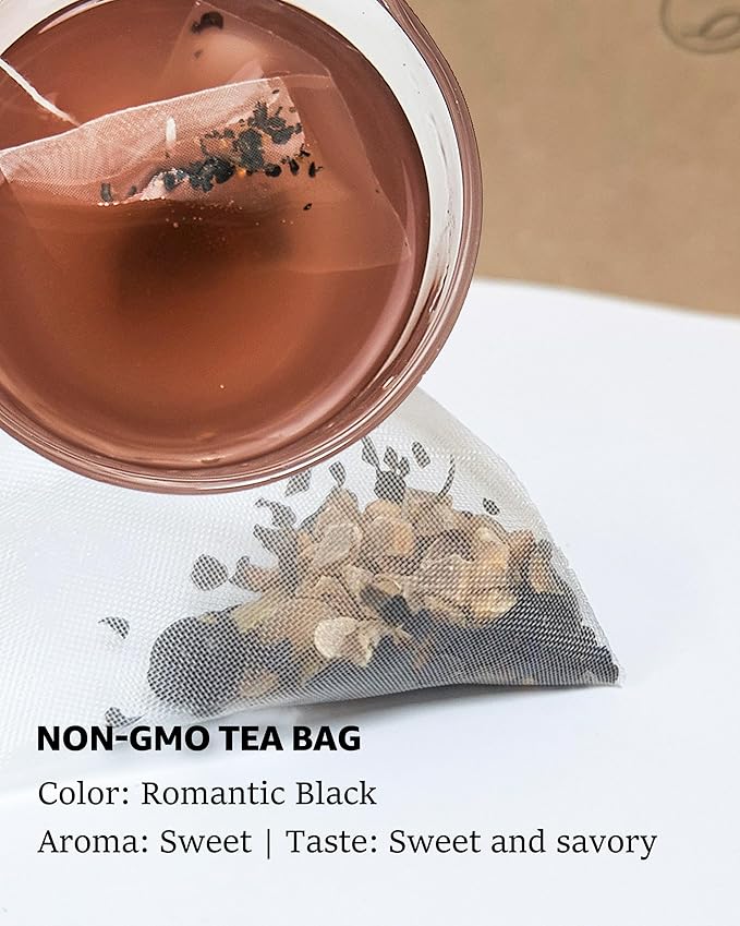 DAJUNGHEON Black Bean Tea (1.0oz)1.5g x 20 Tea Bags, Premium Authentic Korean Herbal Tea Hot Cold Caffeine-Free Crafted Pure Dried source Roasted Traditional Oriental Sweet Savory Soothing Refreshing well-being Daily Drinks