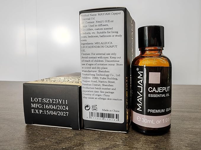 Cajeput Essential Oil 30ML/ 1.01FL.OZ, MAYJAM Pure Aromatherapy Cajeput Oil for Massage, Diffuser, Soap Making, Long Lasting Scents
