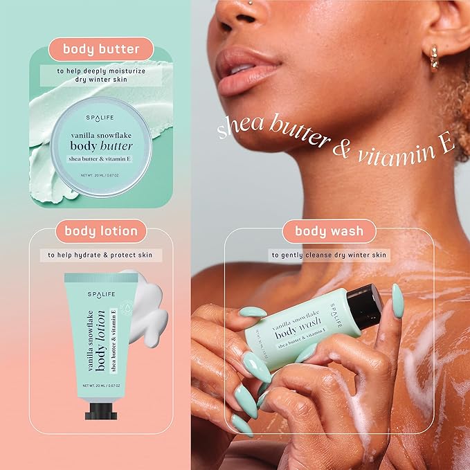 SpaLife Holiday 12-Day Beauty Advent Calendar – Travel-Friendly Skincare – Gift Set – 12 Days of Self-Care Spa Set – Body Care Skin Care – SpaLife Holiday Stocking Stuffer