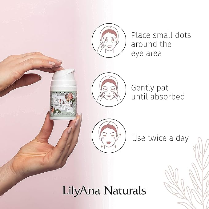 LilyAna Naturals Anti Aging Retinol Cream and Eye Cream Bundle 1.07 oz - Retinol Moisturizer for Face and Under Eye Cream for Dark Circles and Puffiness, Improve the look of Fine Lines and Wrinkles