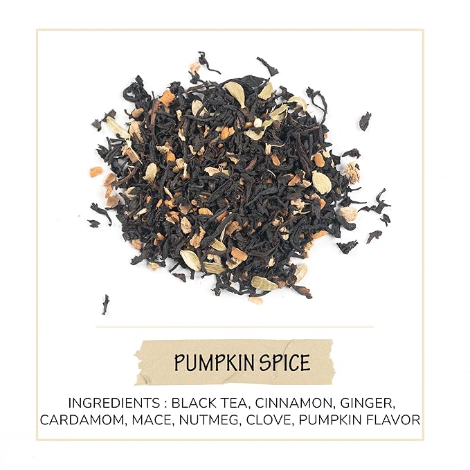 BREWIX Pumpkin Spice Black Tea, Loose Leaf (50+ Cups, 3.53oz/100g) | Fall, Warm & Spicy