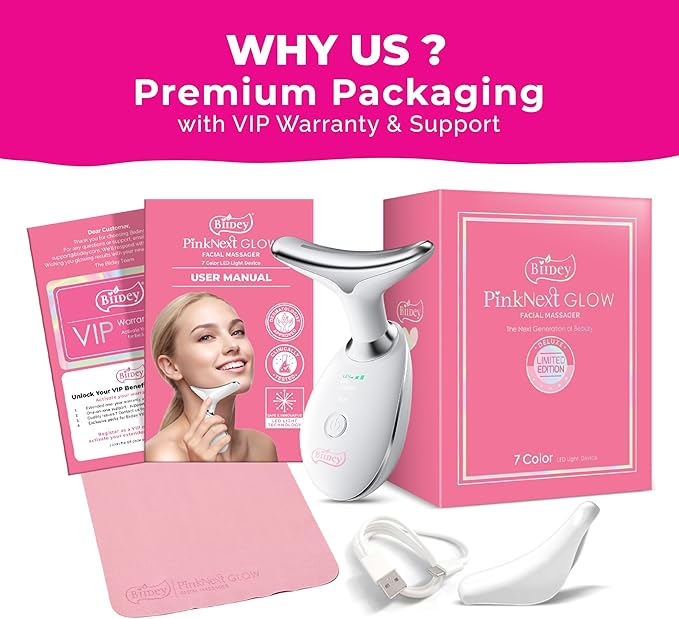 Red Light Therapy for Face Lift - Neck Facial Massager Beauty Device, Luminesce 7-in-1 LED Facial Sculptor, Lymphatic Drainage Massager, Double Chin Reducer, True Beauty Glow, Gua Sha Tools - White