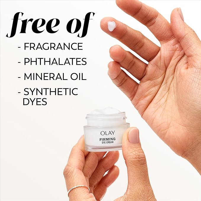 Olay Firming Eye Cream, Fragrance-Free, Collagen Peptide - Firm Skin Around the Eyes, 0.5 Fl Oz