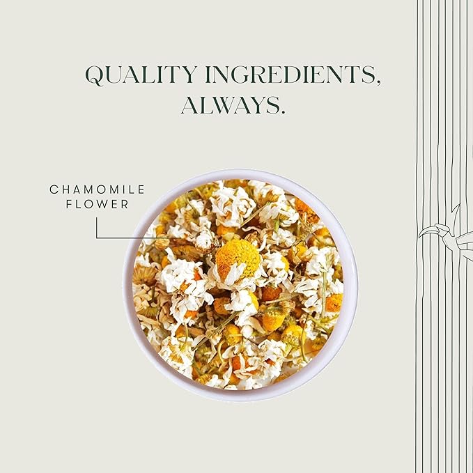 Luxmi Estates Chamomile Herbal Tea 100g Loose Tea | Herbal Tea | Caffeine-Free | Single Ingredient | 50 Cups Bulk Pack
