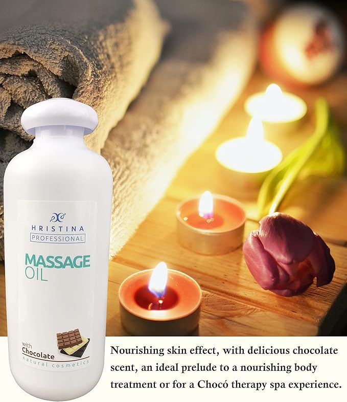 Chocolate Massage Oil For Body Relaxing Massage And Skin Care | Natural-based Blend Of Grapeseed And Avocado Oils, Infused With Dark Chocolate Scent | Natural Massage Lotion for Massage Therapy, 500ml