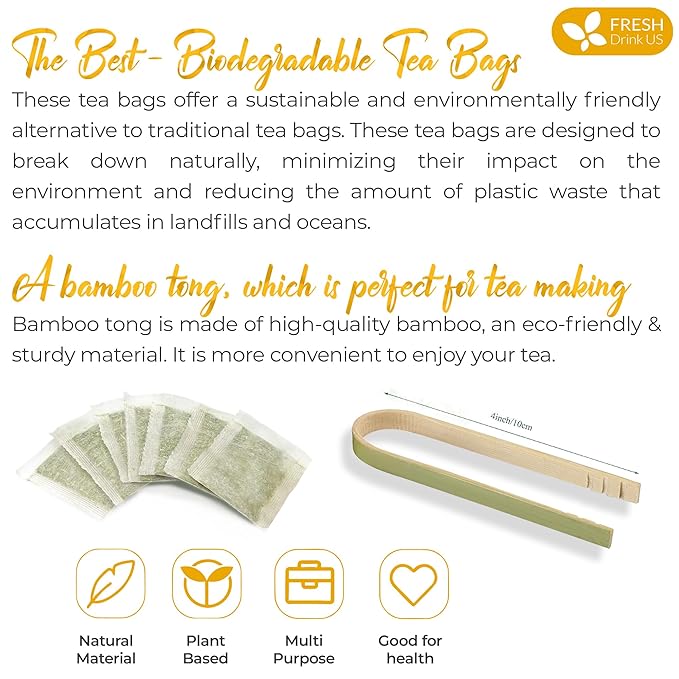 FreshDrinkUS, Premium 15 Tea Bags Fenugreek, 100% Natural & Pure from Fenugreek. Fenugreek Herbal Tea. Made with Natural Material Tea Bags. No Sugar, No Caffeine, No Gluten, Vegan.