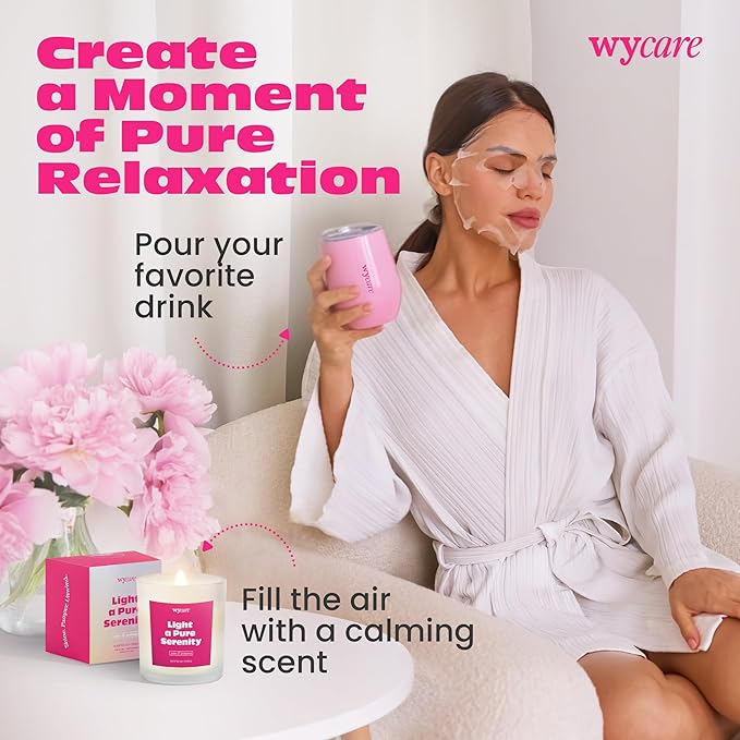 Wycare Gift Box for Women - Perfect Birthday Spa Gift Baskets for Women - Best Friend Birthday Box Care Package - Get Well Soon Self Care Set