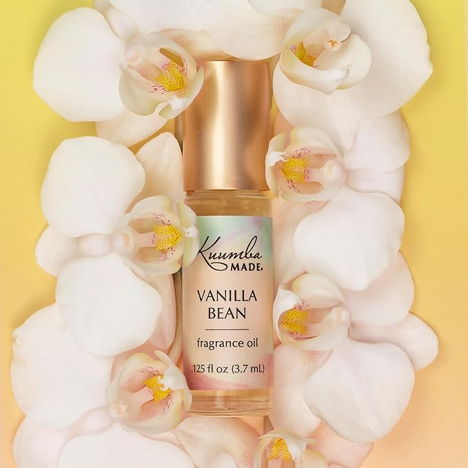 Kuumba Made Vanilla Bean Fragrance Oil Roll-On 0.125 fl oz (3.7ml) | Rollerball Perfume | Alcohol Free