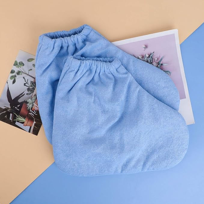 Paraffin Wax Mitts for Hand and Feet, Segbeauty Thick Paraffin Bath Mitts and Booties with Double Terry Clothes, Snug Elastic Opening Paraffin Wax Glove and Bootie for Thermal treat-ment, Wax Machine
