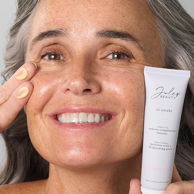 Julep Glow Essentials: Antioxidant Rosehip Seed Facial Oil, So Awake Snail Mucin Radiant Complexion Booster & Moisturizer, and 24/7 Lip Treatment -Sheer Joy - Complete Hydration and Nourishment Set