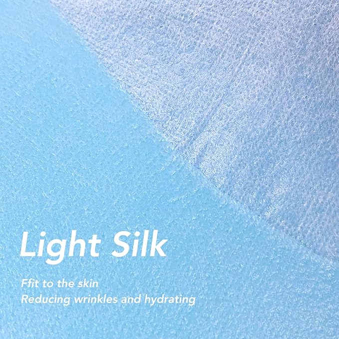 Brrnoo 50 Pcs Disposable White Silk Facial & Neck Mask Paper, Pre-Cut Facial Mask Sheets, Light Silk Material, Spa Skin Care
