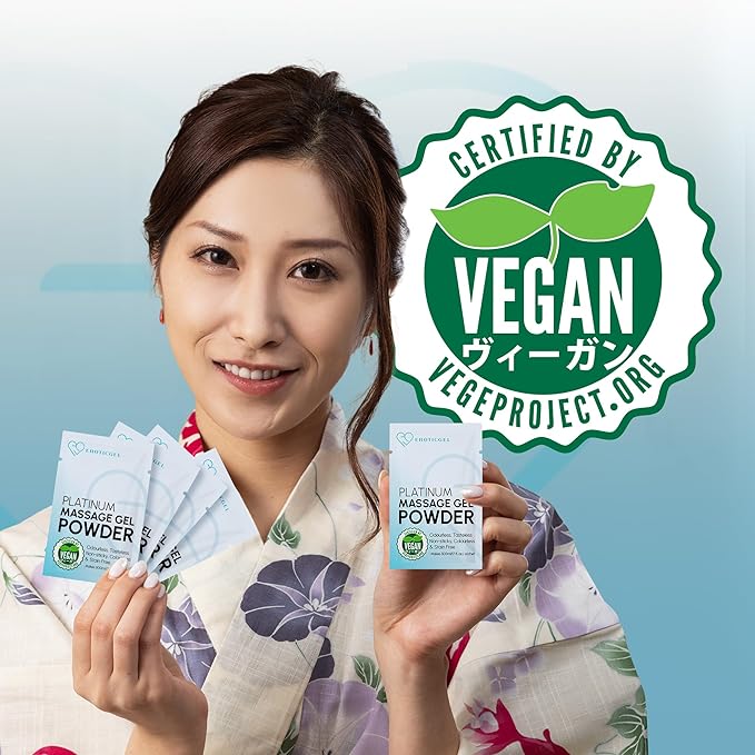 Premium Nuru Massage Gel Powder (Pack of 10) | 5g Travel Sachet Makes 500ml/ 16.9 fl oz | Made in Japan | Paraben & Glycerine Free