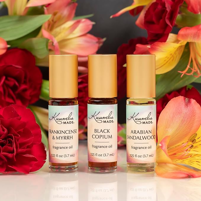 Kuumba Made Frankincense & Myrrh Fragrance Oil Roll-On 0.125 fl oz (3.7ml) | Rollerball Perfume | Alcohol Free