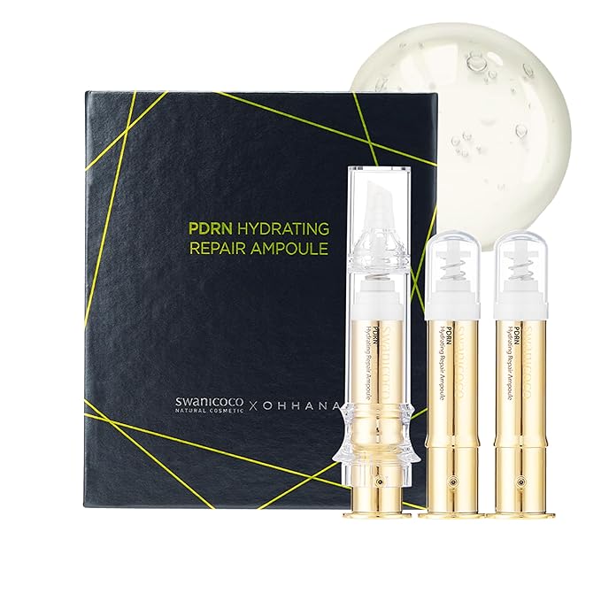 PDRN Hydrating Repair Ampoule Serum Powerful Anti Aging Face and Neck for Skin Turnover Skin Regeneration Wound Healing Korean Skincare 15ml 0.5 Fl Oz