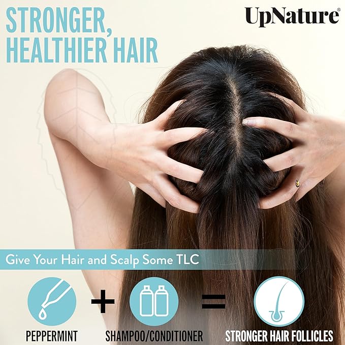 UpNature Peppermint Oil - 100% Pure Natural Peppermint Essential Oil for Hair Diffuser & Skin, 2oz