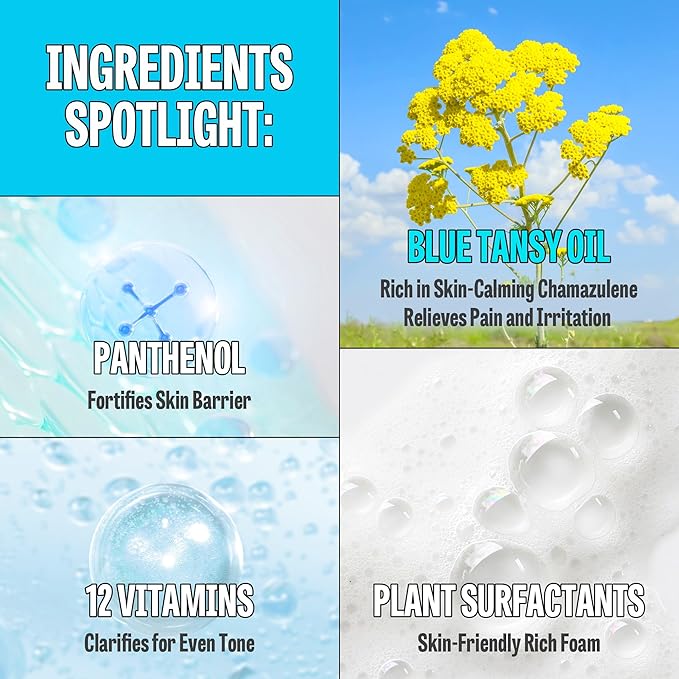 [K-Beauty] Blue Tansy Oil to Foam - All-in-One Korean Face Wash Oil Based Foaming Facial Cleanser - Excess Sebum & Oil Control - Makeup Deep Cleansing Oil for All Skin Types (3.88 fl oz)