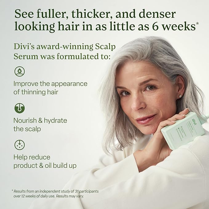 Divi Scalp Serum for Thinning Hair, 30ml – Clinically Tested, Nourishing Formula with Amino Acids, Caffeine & Rosemary Oil – Promotes Healthy Scalp & Fuller-Looking Hair, Reduces Oil & Product Buildup