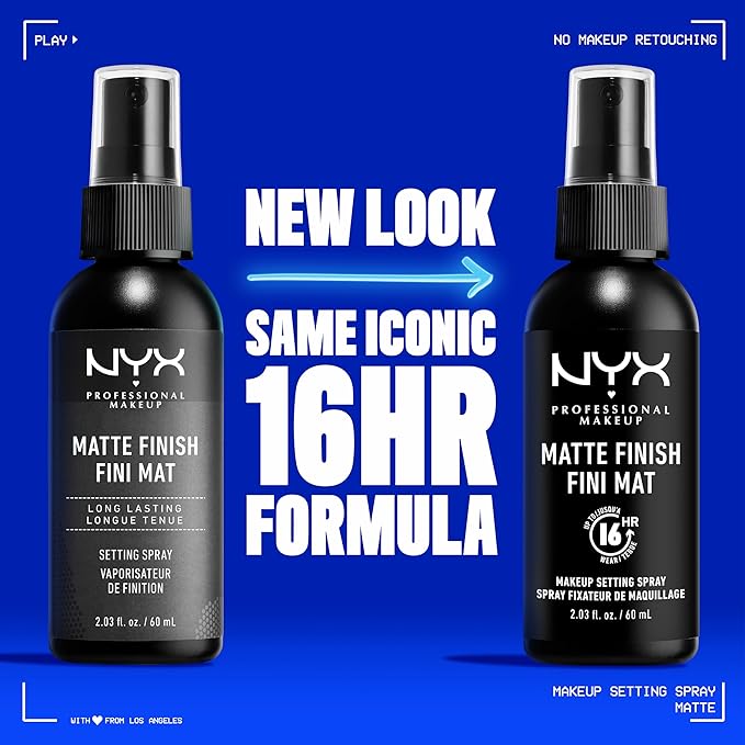 NYX PROFESSIONAL MAKEUP Makeup Setting Spray - Matte Finish, Long-Lasting Face Mist for up to 16HR Wear, Vegan Formula, JUMBO Size