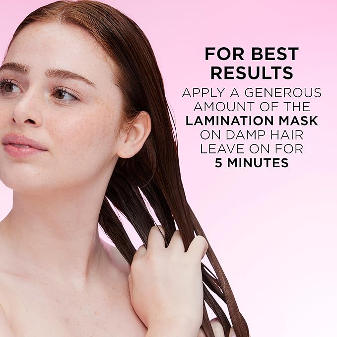 L'Oreal Paris Glossing Lamination Hair Mask with Glycolic Acid, Hair Treatment for Lasting Shine and Smoothness for Dull, Dry Hair, EverPure, 5.1 Fl Oz