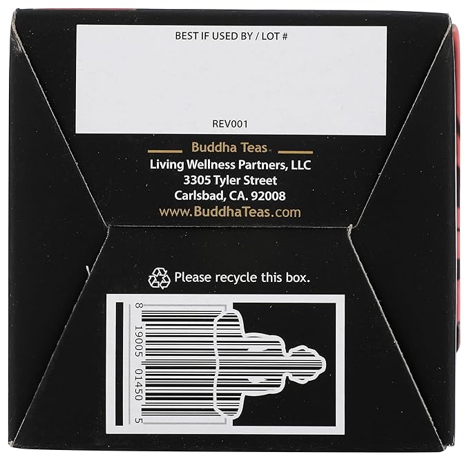 Buddha Teas - Organic Cranberry Comfort Blend - Herbal Tea - For Health & Wellbeing - With Antioxidants & Minerals - Clean Ingredients - Caffeine Free - OU Kosher & Non-GMO - 18 Tea Bags (Pack of 1)