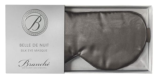 Branche Beauty Belle De Nuit Sleep Mask - Silk Eye Mask 6A Silk 22 Momme Eye Cover Sleepover Shade Blindfold Mask for Luxury Sleep in Total Darkness (Driftwood)