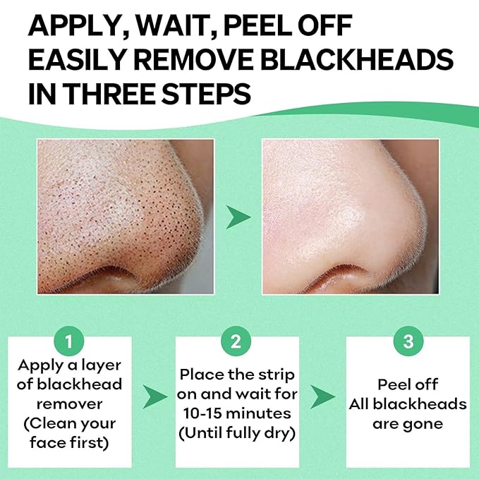 Blackhead Mask for Pore, Blackhead Remover Peel off Mask, Nose Plants Pore Cleanser, Refreshing Pore Mask with 100 pcs Strips (1.7oz)
