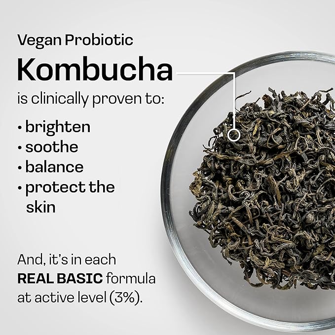 Serum for Anti-Aging with Bakuchiol, Rose Hip Oil and Vegan Probiotic Kombucha 1 oz. - Backuchiol Anti Aging Serum & Bakuchiol Skin Renewal Serum