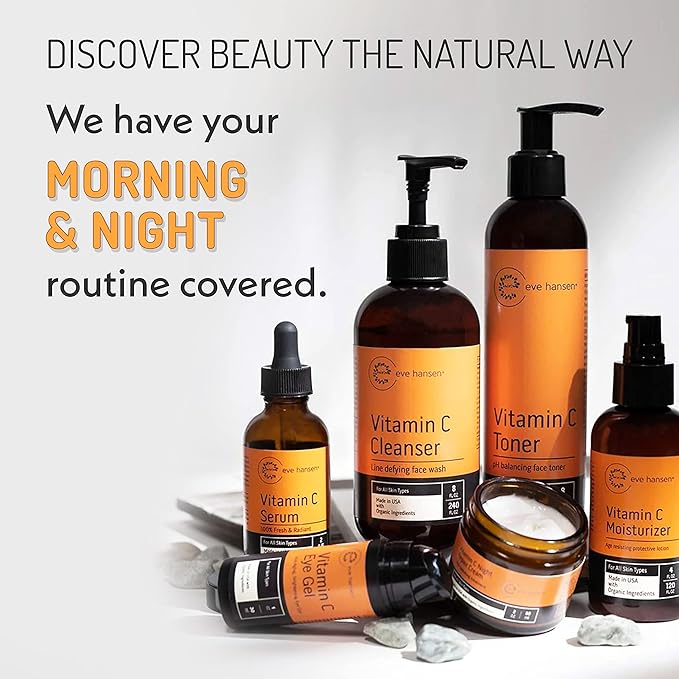 Eve Hansen Vitamin C Night Cream for Face and Neck - Hydrating, Brightening, Anti-Aging Moisturizer for Mature, Dry Skin - Non-Greasy - 2 oz