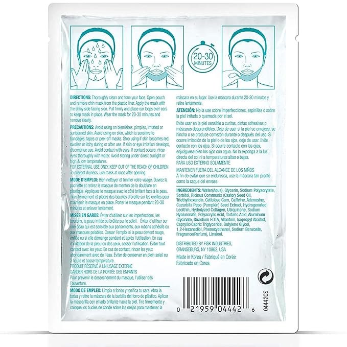 Collections Etc Dermactin-TS Crepe Be Gone Skin Firming Collagen Chin Mask .35 ounce Packette