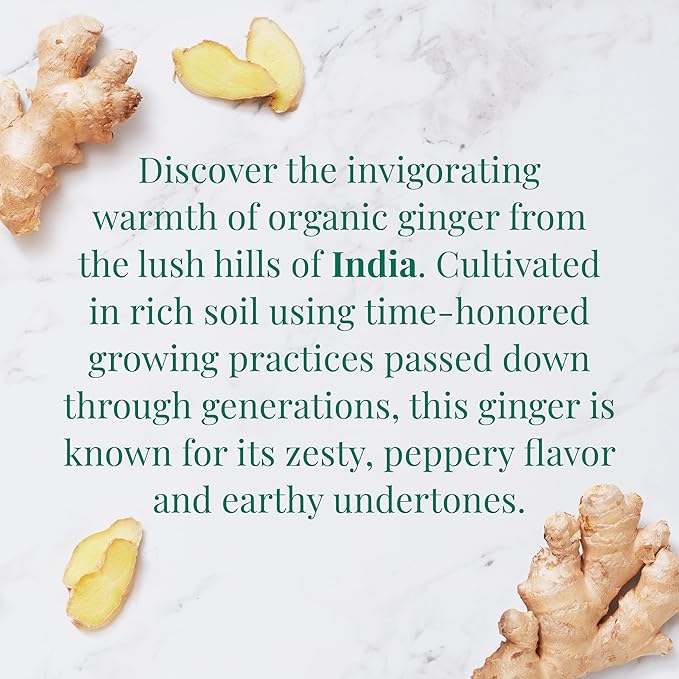 The Republic of Tea — Organic Indian Ginger SuperHerb Tea Tin, 36 Herbal Tea Bags, Naturally Caffeine-Free Herbs of Origin